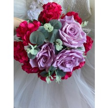 Eloza Floral Art Ithal Yapay Çiçeklerle Hazırlanan Renkli Gelin Buketi