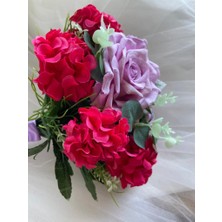 Eloza Floral Art Ithal Yapay Çiçeklerle Hazırlanan Renkli Gelin Buketi
