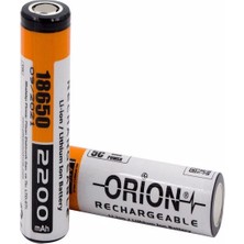 Orion 18650 3.7V 2200MAH Şarj Edilebilir Li-Ion Pil ( 5c Anlık 11  )