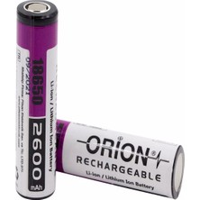 Orion 18650 3.7V 2600MAH Şarj Edilebilir Li-Ion Pil ( 5c Anlık 13  )