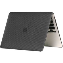 Pilanix Apple Macbook Pro 13.3 Inç 2020 A2338 Için Msoft Karbon Desenli Ön Arka Koruyucu Kapak