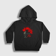 Presmono Unisex Çocuk Siyah Punk The Exploited Kapüşonlu Sweatshirt