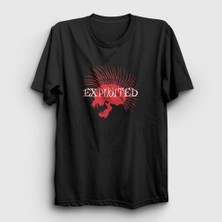 Presmono Unisex Siyah Punk Skull The Exploited T-Shirt