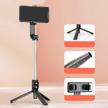 Boğazören Beyaz Selfie Stick Tripod With Remote(Kaliteli Malzeme+Kaymayan Yumuşak PEDLER+360° Dönen Başlık)