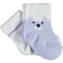 Bibaby Biorganic Happy Bear 2'li Çorap 68413 Lila