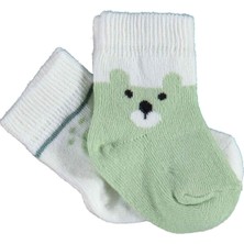 Bibaby Biorganic Happy Bear 2'li Çorap 68413 Yeşil