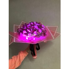 Rosesso LED Işıklı Mega Boy Pembe Kelebek Buketi
