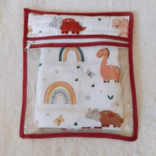 NV Sisters % 100 Pamuk Dinazor Baskılı Müslin Bebek Kundak & Bornoz 100X100
