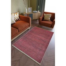 10 Post Online Salon Halısı Otantik Bordo Yolluk Kaymaz Yuvarlak Oval Kesme Ince Yıkanabilir Halı