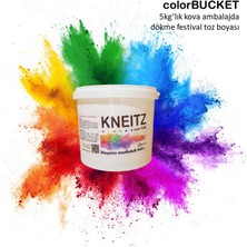 Holi Boya , 5kg Kova Festival Toz Boyası , Parti Boyası , Parti Boyası , Colorfest Boyası , Holifest Boyası Colorbucket , Sarı