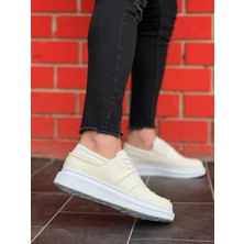 KB-042 Bağcıklı Beyaz Günlük Erkek Ayakkabı