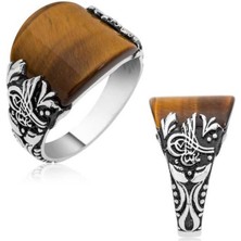 Stil Love Gümüş Tuğralı Erkek Yüzük