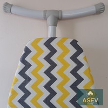 Asev Home İpli Ayarlanabilir Isıya Dayanıklı Keçeli Büyük Boy Ütü Masası Kılıfı Örtüsü Bezi 55x140cm Lidyana