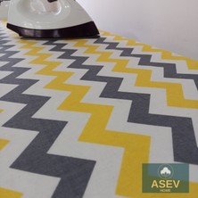 Asev Home İpli Ayarlanabilir Isıya Dayanıklı Keçeli Büyük Boy Ütü Masası Kılıfı Örtüsü Bezi 55x140cm Lidyana