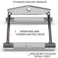 FinxSport T Bar Rowing Sabitleyici Platform + Dar Açılı Sırt Kanat Mideye Çekiş Aparat Seti