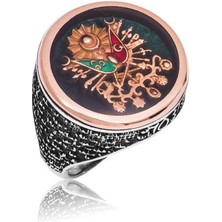 Stil Love Gümüş Osmanlı Devlet Armalı Fetih Erkek Yüzük