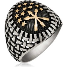 Stil Love ​Gümüş Çerkes Erkek Yüzük