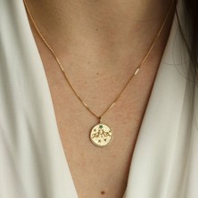 By Milo Jewellery Ancient Gemini Altın Ikizler Burç Kolye