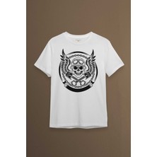 Kendim Seçtim Skull Repair Tamirci Kuru Kafa Baskılı Tişört Unisex T-Shirt