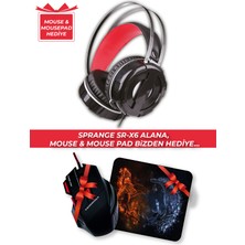 Sprange Sr-X6 USB + 3.5 mm Bilgisayar Kulaklığı ( Mouse & Mousepad Hediyeli )