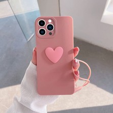 Zebana Apple iPhone 13 Pro Max Kılıf Zebana Kalpli Love Kılıf Pembe