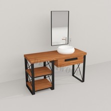 Deryawood  Larix Banyo Dolabı 40*120*76 Açık Ceviz