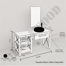 Deryawood  Larix Banyo Dolabı 40*120*76 Açık Ceviz