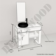 Deryawood  Ordo Ray Kapak Banyo Dolabı 40*130*76 Beyaz Eskitme