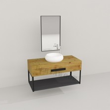 Deryawood  Wind Ahşap Banyo Rafı 40*100*76 Naturel