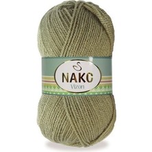 Nako Vizon 00268 5 Adet Premium Akrilik El Örgü Ipi Asker Yeşili