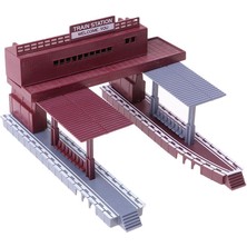 Jurnish Ho Ölçekli Yolcu Istasyonu 2 Platform Tren Bina Diorama Manzarası (Yurt Dışından)