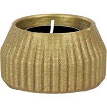 Şamdan Dekoratif Mumluk Şamdan Tealight Mum Uyumlu Çizgili Model