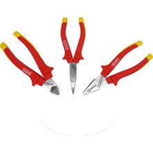 İzeltaş İzeltaş 1000V Izoleli Vde Elektrikçi Pense Yankeski Kargaburun Seti 160 mm 3'lü