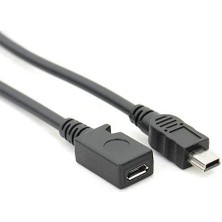 Keepro Micro USB Mini USB Çevirici Kablolu 10 cm Micro USB 5 Pin USB Çevirici