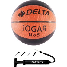 Delta Jogar 5 Numara Dura-Strong Basketbol Topu + Top Pompası