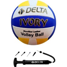 Delta Ivory El Dikişli 5 Numara Voleybol Topu + Top Pompası