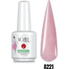 MOZIUR A221 (FRENCH ALTI ŞEFFAF PEMBE) Uv Led Kalıcı Oje 15 ml Ana Renkler