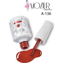 MOZIUR A136 (BORDO) Uv Led Kalıcı Oje 15 ml Ana Renkler