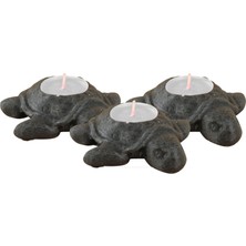 Stein Kohle Şamdan Dekoratif Mumluk Şamdan Tealight ve Uzun Mum Uyumlu Kaplumbağa Model