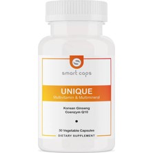 Smartcaps  Unique Multivitamin & Multimineral Ginseng, Q10 30 Kapsül