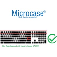 Microcase Apple Magic Keyboard Numerik A1843 MQ052TQ/A Eu Q Klavye Koruma Silikonu - Siyah AL3550