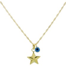 İryum Altın Yıldız Kolye