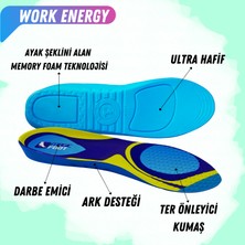 Magic Foot Work Energy iş Tabanlığı - Uzun Süreler Ayakta Çalışanlar için - Darbe Emici Özellikli - High Memory Foam Teknolojisi