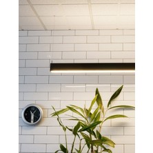 Mikro Aydınlatma Lineer Armatür 150CM(SIYAH Kasa,gün Işığı 3000K) Ledli Sarkıt Modern LED Avize, Salon, Mutfak 33W