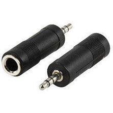 Mykablo Stereo Çevirici - 3.5 mm Erkek - 6.3 mm Dişi - Plastik - Siyah