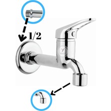Yayke Aç Kapa Perletörlü Uzun Musluk Tuvalet Bahçe Çeşme Balkon Lavabo Wc Musluğu Pirinç