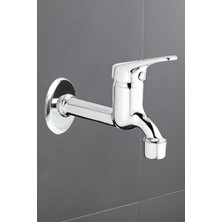 Yayke Aç Kapa Perletörlü Uzun Musluk Tuvalet Bahçe Çeşme Balkon Lavabo Wc Musluğu Pirinç