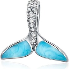 Corney Design Mermaid Balina Charm 925 Ayar Gümüş