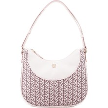 Desa Brote Bej Kadın Monogram Omuz Çantası