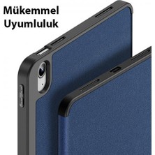 Coofbe Kalem Yerli Uyku Modlu Mıknatıslı Standlı Kapaklı iPad 10.2 2022 Kılıf Tablet Kılıfı Pu Deri Mikrofiber Tablet Kılıfı